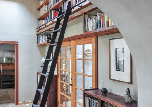 2-story library addition with rolling ladder, Golden Rule Remodeling & Design, Salem Oregon